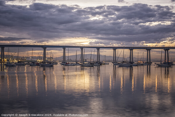 Coronado Bridge Sunrise Picture Board by Joseph S Giacalone