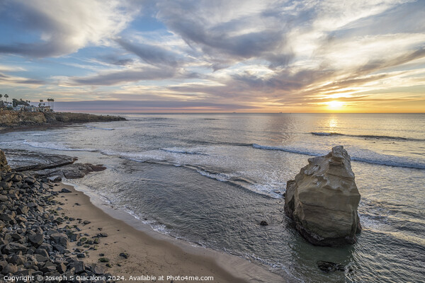 A Winter Sunset at Sunset Cliffs Picture Board by Joseph S Giacalone