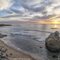 Buy canvas prints of A Winter Sunset at Sunset Cliffs by Joseph S Giacalone