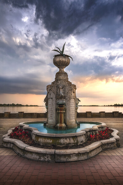 Memorial fountain Picture Board by Dejan Travica