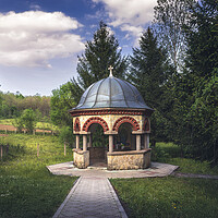 Buy canvas prints of The healing water well of the Koporin monastery in Serbia by Dejan Travica