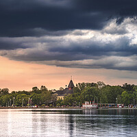 Buy canvas prints of Palic lake and Great Park under the cloudy sky by Dejan Travica