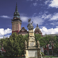 Buy canvas prints of Holy Trinity monument in Subotica, Serbia by Dejan Travica