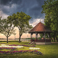 Buy canvas prints of The Music Pavilion on the Palic Lake in Serbia by Dejan Travica