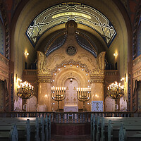 Buy canvas prints of View of the bimah Inside the synagogue in Subotica by Dejan Travica