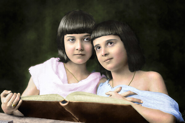 Sofija and Marija, the beautiful sisters from the early 1900s.  Picture Board by Dejan Travica