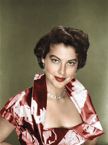 Ava Gardner the famous movie icon 1951. Colorized. Picture Board by Dejan Travica