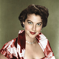 Buy canvas prints of Ava Gardner the famous movie icon 1951. Colorized. by Dejan Travica