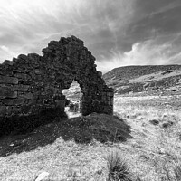 Buy canvas prints of Ruined Croft house, Glendalough, Wicklow Mountains, Ireland by Fiona Smallcorn