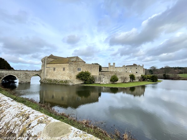 Reflections on Leeds Castle, Kent Picture Board by Fiona Smallcorn