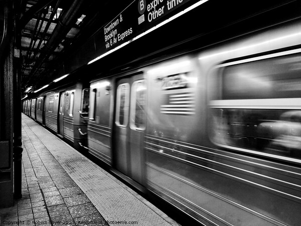 New York City subway train Picture Board by Robert Sayer