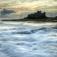 Buy canvas prints of Bamburgh storm          by CHRIS ANDERSON