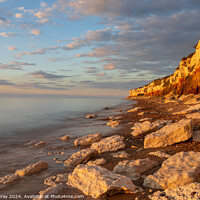 Buy canvas prints of Hunstanton Cliffs at Sunset by Daniel Gray