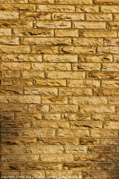 Seamless texture of a yellow brick wall, perfect for background or pattern use in design projects . Picture Board by Man And Life