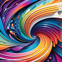 Buy canvas prints of Vibrant abstract swirls with a colorful palette, featuring a dynamic wave pattern and intricate details, ideal for backgrounds or creative designs. by Man And Life