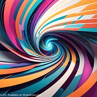 Buy canvas prints of Abstract colorful swirl design with dynamic lines and shapes on a modern gradient background. Suitable for creative projects, backgrounds, and wallpapers. by Man And Life