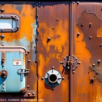 Buy canvas prints of Iron rusted door by Man And Life