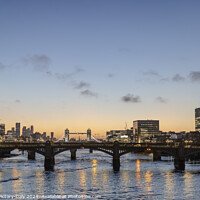 Buy canvas prints of River Thames, London at Sunrise  by Adrian Victory-Daly
