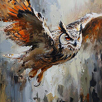 Buy canvas prints of Owl in flightAnimal  by Steve Ditheridge