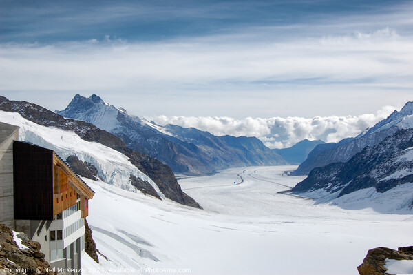Snow and glazier in the alps Picture Board by Neil McKenzie