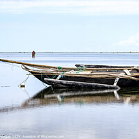 Buy canvas prints of Outrigger Boat on the Indian Ocean on the Northeast Coast of Zanzibar, Tanzania  by William Morgan