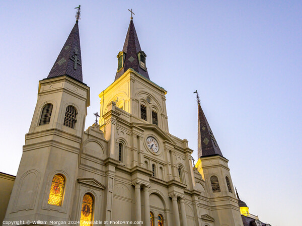 St. Louis Cathedral at Golden Hour Picture Board by William Morgan