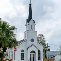 Buy canvas prints of Historic St. Mary's Catholic Church in Kenner, LA, USA by William Morgan