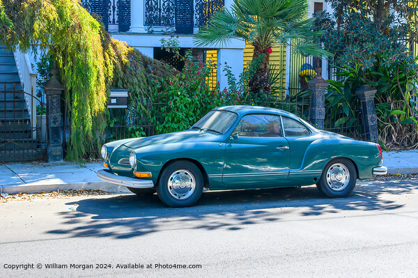 Vintage Karmann Ghia in the Garden District of New Orleans, Louisiana, USA Picture Board by William Morgan
