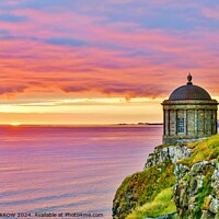 Buy canvas prints of Mussenden Temple Sunrise by ANDY MORROW
