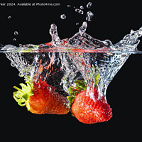 Buy canvas prints of Splash Strawberries by John Parker