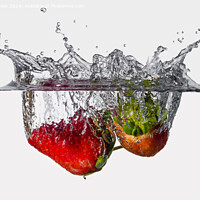 Buy canvas prints of Splash Strawberries by John Parker
