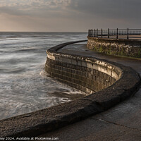 Buy canvas prints of Scarborough South Bay sea wall, Yorkshire, England by Paul Edney