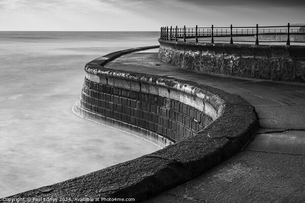 Scarborough South Bay smooth sea at the walll, Yor Picture Board by Paul Edney