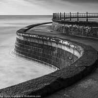 Buy canvas prints of Scarborough South Bay smooth sea at the walll, Yor by Paul Edney