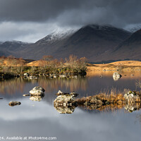 Buy canvas prints of Early morning light on Lochan-nah-Achlaise by Paul Edney