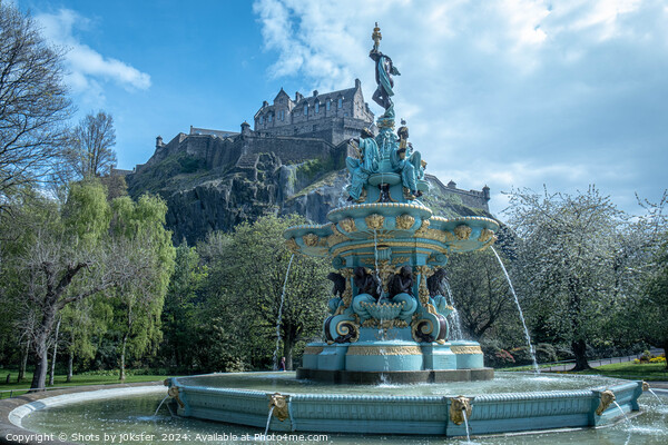Edinburgh Fountain Castle Picture Board by Shots by j0kster 