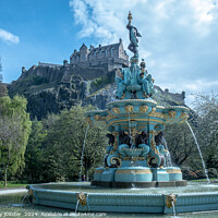 Buy canvas prints of Edinburgh Fountain Castle by Shots by j0kster 