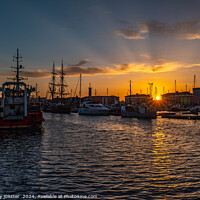 Buy canvas prints of Hartlepool Dock Sunset by Shots by j0kster 