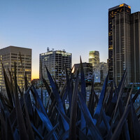 Buy canvas prints of Downtown Los Angeles LA at Blue Hour by Tom Windeknecht