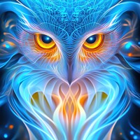 Symmetrical Abstract Owl