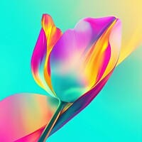 Vivid Tulip Abstract Digital Art