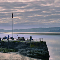 Buy canvas prints of Arnside Pier at Dusk, Cumbria. by Phil Brown