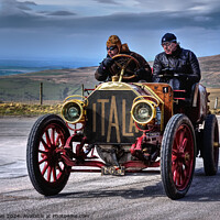 Buy canvas prints of Vintage Itala climbing Hartside Pass, Cumbria. by Phil Brown