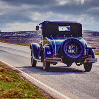 Buy canvas prints of Vintage Chrysler near the summit of Hartside Pass by Phil Brown