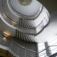 Buy canvas prints of Art Deco staircase, Midland Hotel in Morecambe. by Phil Brown