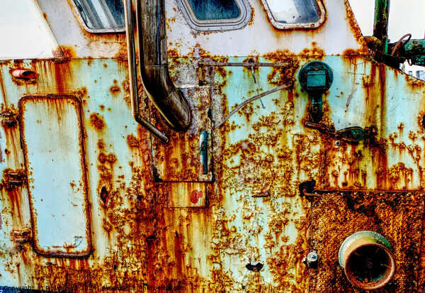 very rusty trawler in Maryport harbour. Picture Board by Phil Brown