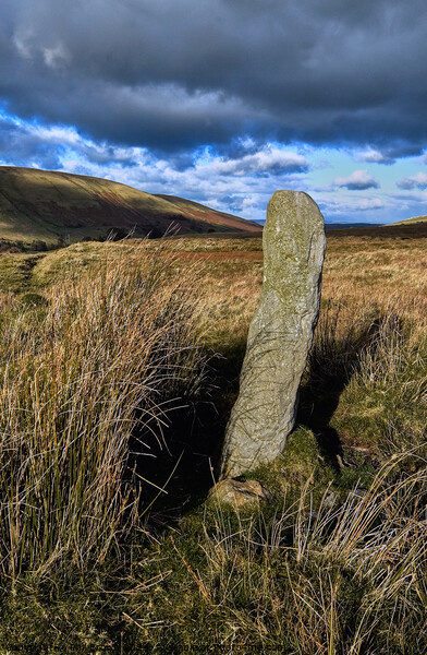 Marker post on Uldale Moor, Cumbria Picture Board by Phil Brown