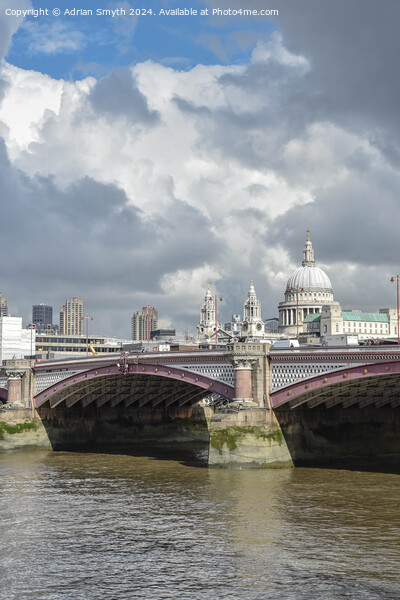 St Pauls across the Thames Picture Board by Adrian Smyth