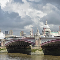 Buy canvas prints of St Pauls across the Thames by Adrian Smyth