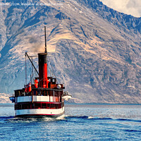 Buy canvas prints of steamer on the lake by Adrian Smyth